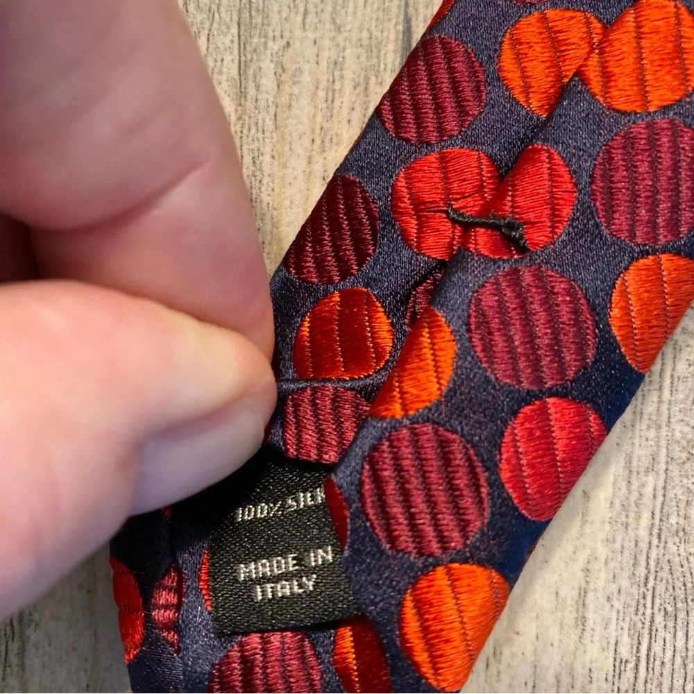JOS. A. BANK Signature Collection Mens Big Polka Dots Tie Popping Color  Italy
